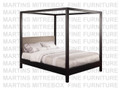 Maple Brooklyn Double Platform Canopy Bed With Low Footboard