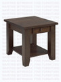 Maple Rough Cut End Table With 1 Drawer And Shelf  23''D x 21''W x 24''H