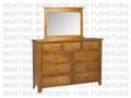Oak Rough Cut Dresser 18''D x 46''H x 64''W