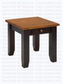 Oak Rough Cut End Table With 1 Drawer 23''D x 21''W x 24''H