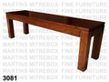 Wormy Maple Contempo Bench 16''D x 48''W x 18''H With Wood Seat