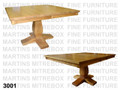 Wormy Maple Barcelona Single Pedestal 36''D x 42''W x 30''H With 1'' Thick Top.