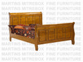 Oak Single Country Lane Sleigh Bed With 48'' Headboard and a 33'' Footboard