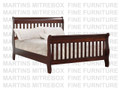 Oak Queen Country Lane Sleigh Slat Bed With 48'' Headboard and a 33'' Footboard