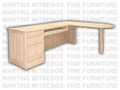 Maple Country Lane L-Shaped Desk