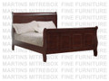 Oak Double Montana Sleigh Bed With 48'' Headboard and a 33'' Footboard