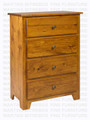 Maple Havelock Chest of Drawers 18''D x 30''W x 43''H With 4 Drawers