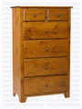 Maple Havelock Chest of Drawers Large 18''D x 34''W x 58''H With 6 Drawers