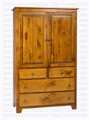 Maple Havelock Armoire Plain Top Large 20''D x 42''W x 74''H With 4 Drawers