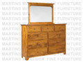 Pine Havelock Dresser 18''D x 46''H x 64''W With 9 Drawers
