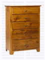 Pine Havelock Chest of Drawers 18''D x 34''W x 50''H With 5 Drawers