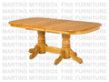 Oak Martin Collection Double Pedestal Table 42''D x 66''W x 30''H With 2 - 12'' Leaves Table Has 1.25'' Thick Top