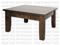 Maple Rough Sawn Coffee Table With 2 Drawers 35''D x 35''W x 19''H