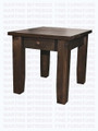 Oak Rough Sawn End Table With 1 Drawer 23''D x 21''W x 24''H