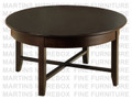 Oak Demi-Lume Round Condo Coffee Table 30''D x 30''W x 19''H