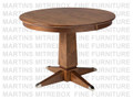 Maple Danish Single Pedestal Table 60''D x 60''W x 30''H Round Solid Top