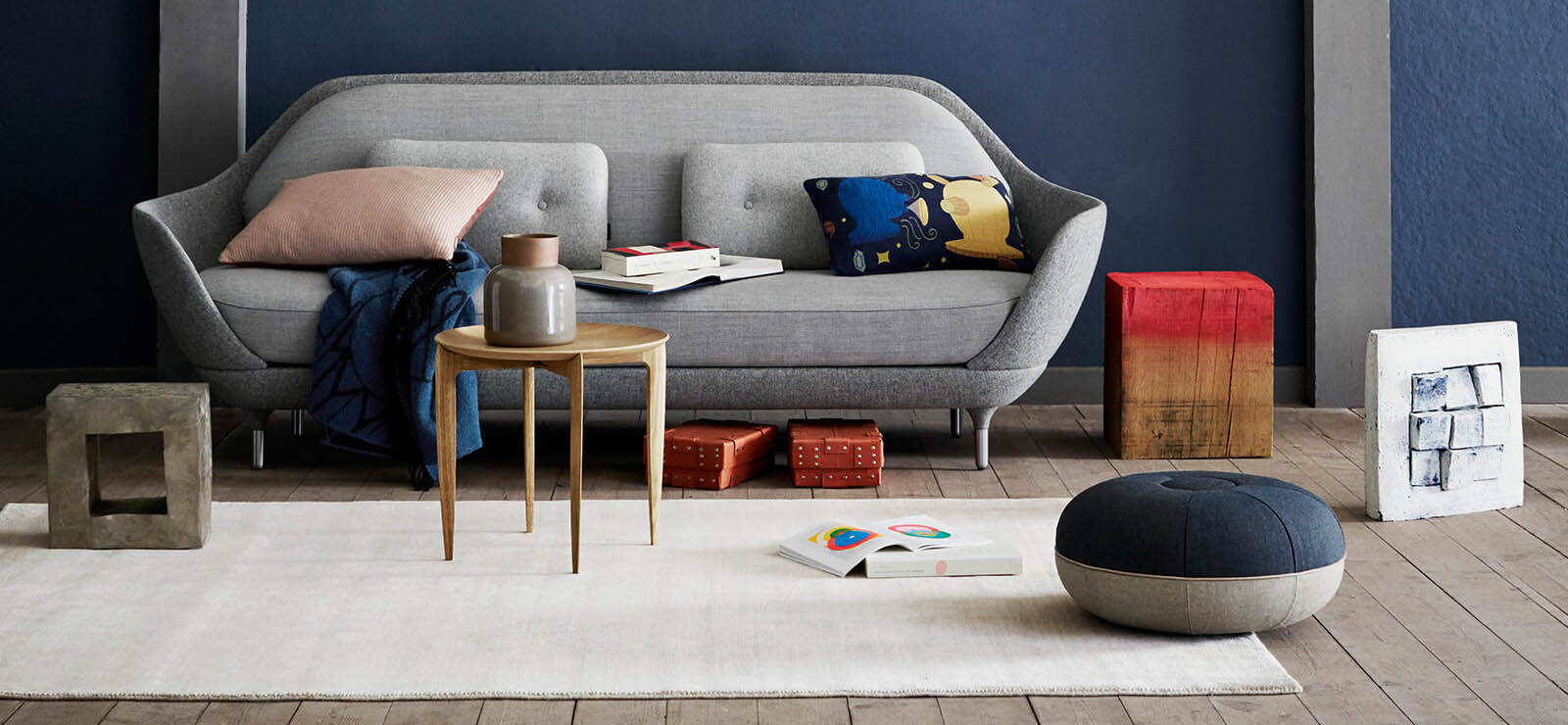 Fritz Hansen CM Pouf, grande, beige