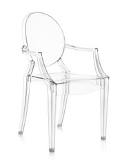 Kartell Louis Ghost Chair Front Angle Crystal