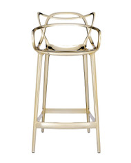Kartell Masters Stool - Metallic Gold Front View