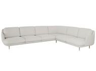 Fritz Hansen 6 Seater Lune Corner Sofa, Linara 2494/340 Grey Mist Fabric