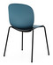 RBM Noor 6050 Chair from Flokk - Teal Blue Shell - Rear View