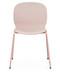 RBM Noor 6050 Chair from Flokk - Rose Shell - Rose Base - Front View