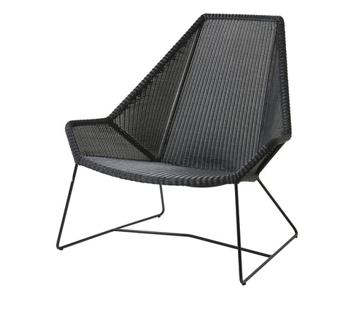 Cane-Line Breeze High Back Outdoor Lounge Chair - Black