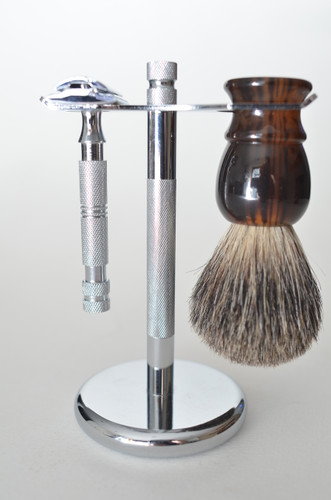 STAINLESS STEEL brush & razor stand
stand only/brush and razor are not included