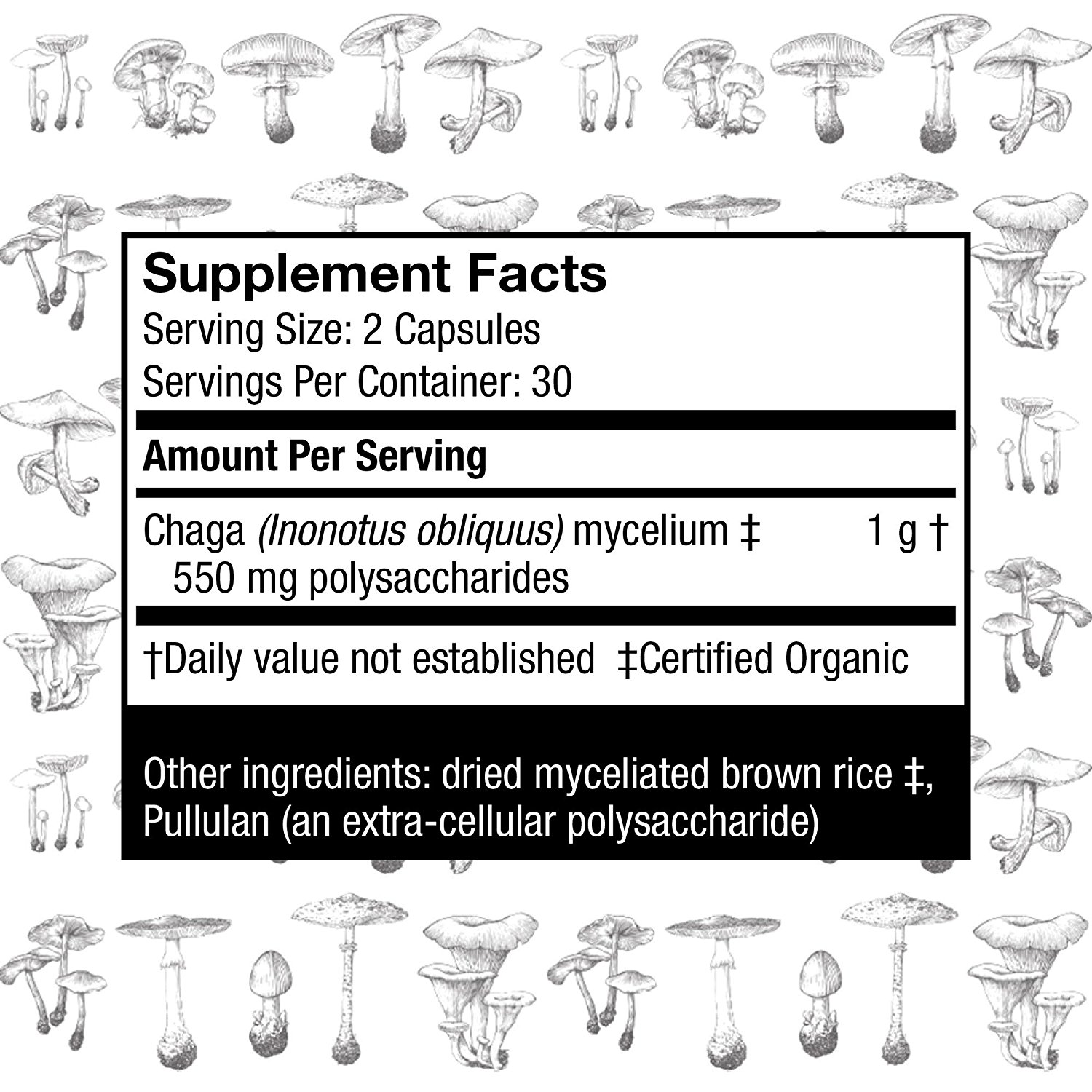 HOST DEFENSE Chaga Capsules - 60 Vcaps