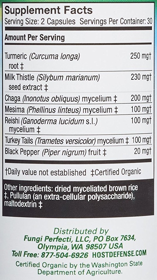 HOST DEFENSE MycoBotanicals Liver - 60 Vcaps