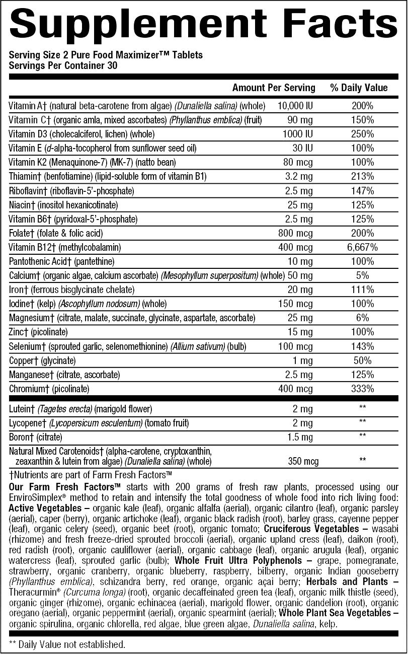 Natural Factors Whole Earth & Sea Women's Multivit 60 Tabs