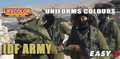 LIFECOLOR MS10 - Easy 3 Uniform Colours: IDF Army Set