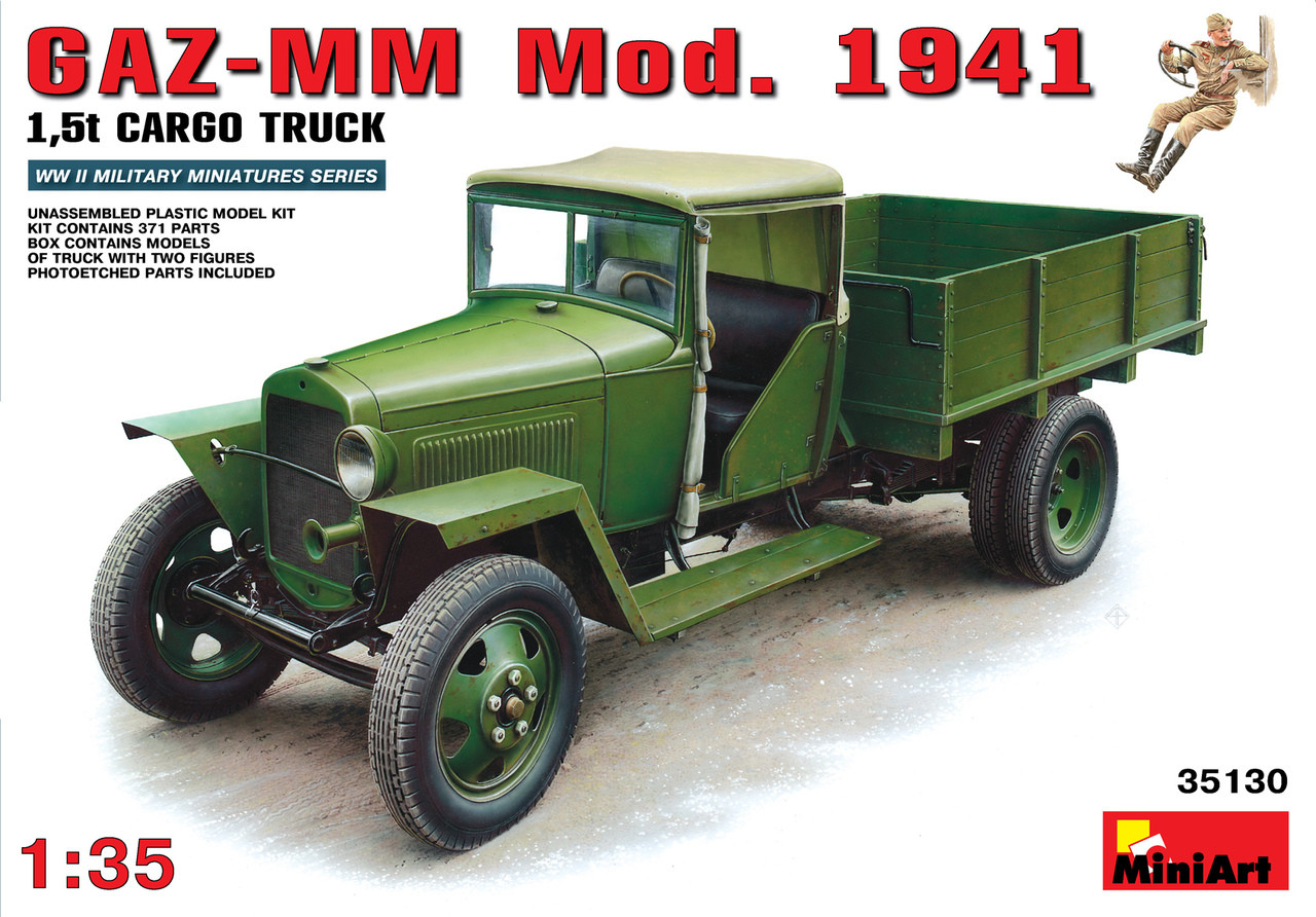 Cargo Truck Miniart 1:35 Kit MIN35134 Model Details about   Gaz-Mm 1943 Mod 