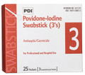 PDI PVP IODINE SWABSTICK PVP Iodine Prep Swab 3s, 3/pk, 25 pk/bx, 10 bx/cs SPECIAL OFFER! SEE BELOW!$118.1/SALE