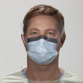 HALYARD FLUIDSHIELD FACE MASKS Fluidshield® Fog-Free Procedure Mask with Earloops, Wraparound Visor, Blue, 25/pkg, 4 pkg/cs