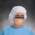 HALYARD FLUIDSHIELD FACE MASKS Fluidshield® Fog-Free Surgical Mask with Ties, Wraparound Visor, Orange, 25/pkg, 4 pkg/cs