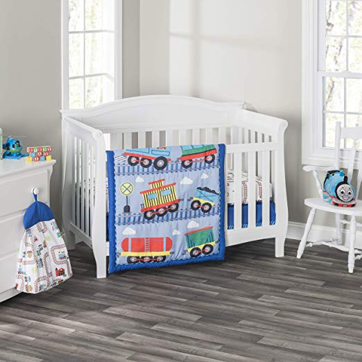 Everyday Kids 3 Piece Boys Crib Bedding Set Choo Choo Train