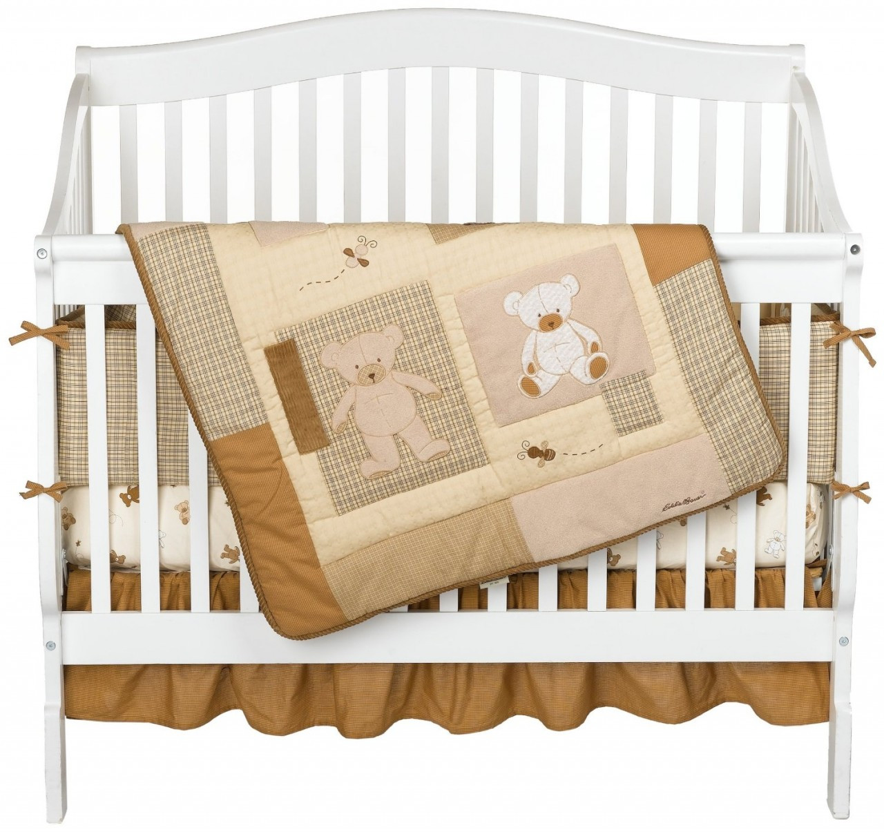 Eddie Bauer 4 Piece Crib Set Teddy Bear