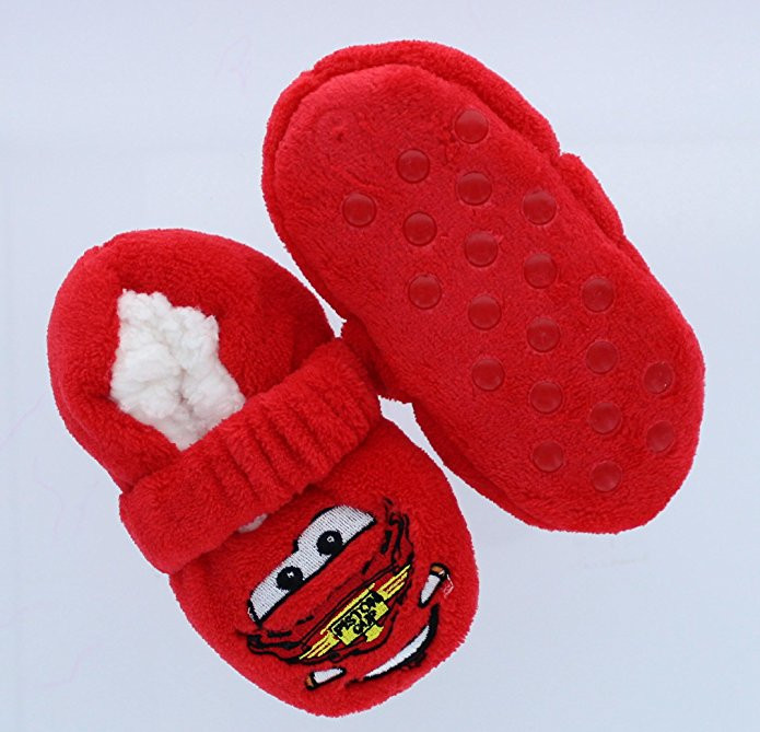 Pixar Cars Lightning McQueen Fuzzy Slipper Socks (1224 Months)