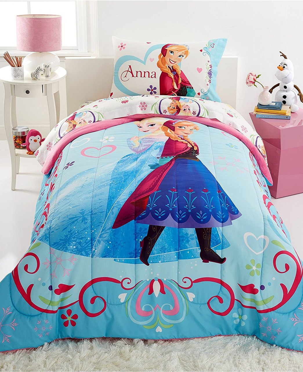 disney frozen springtime floral twin full comforter kids whs