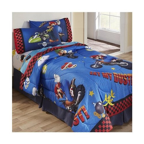Super Mario Twin Comforter And Sheet Set
