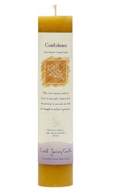 Confidence - Crystal Journey Herbal Magic Pillar Candle