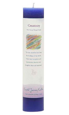 Creativity - Crystal Journey Herbal Magic Pillar Candle