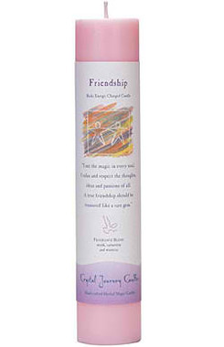 Friendship - Crystal Journey Herbal Magic Pillar Candle