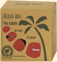 Red Eco Palm Wax Tea Lights