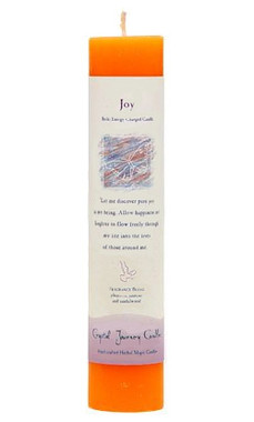 Joy - Crystal Journey Herbal Magic Pillar Candle