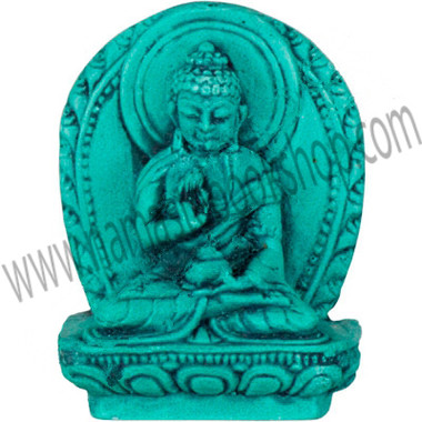 Mini Turquoise Powder Figurine Amoghasiddhi Buddha