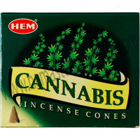 Hem Incense Cones in Display Box 10 cones Cannabis