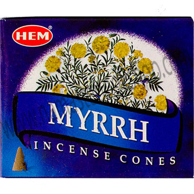 Hem Incense Cones in Display Box 10 cones Myrrh