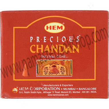 Hem Incense Cones in Display Box 10 cones Precious Chandan 
